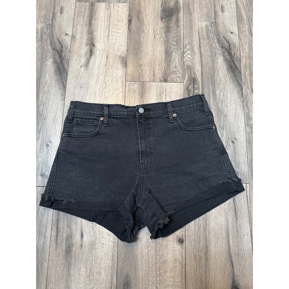 Signature By Levi Strauss & Co. Heritage High-Rise Black Denim Shorts Size 12 W3